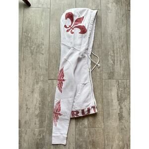 $175 KU Japanese Designer White Full Zip Hoodie Sweatshirt TRUTH Eagle 2 M